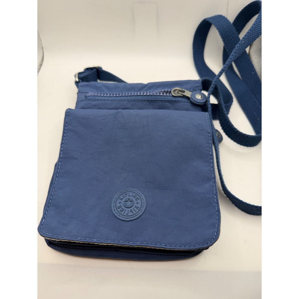 Kipling Tally Crossbody Phone‎ Bag Blue Nylon Small Travel Pouch with Card Slots